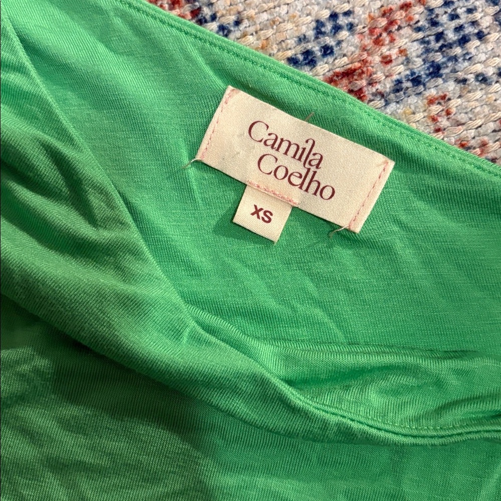 Camila Coelho Lena Mini Dress in Green SZ XS EUC - Picture 5 of 7